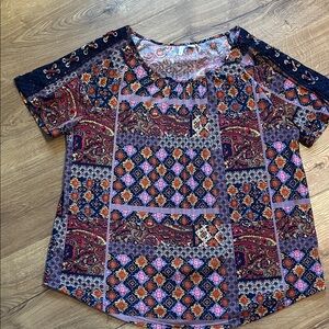 Cato Multicolor Patchwork Blouse